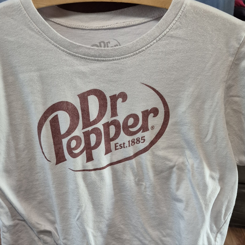 White Dr Pepper Crop Top T-Shirt